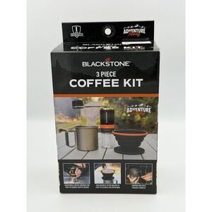 Blackstone 3 Piece Coffee Kit Camping Grinder Mug Pour Over Set New